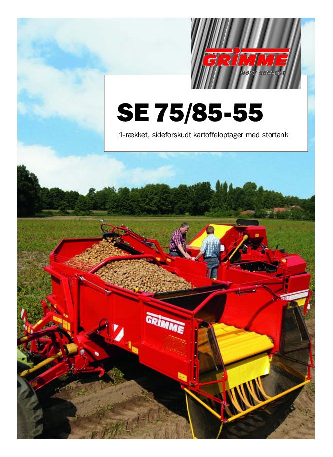 SE 75-55 kartoffeloptager med stortank