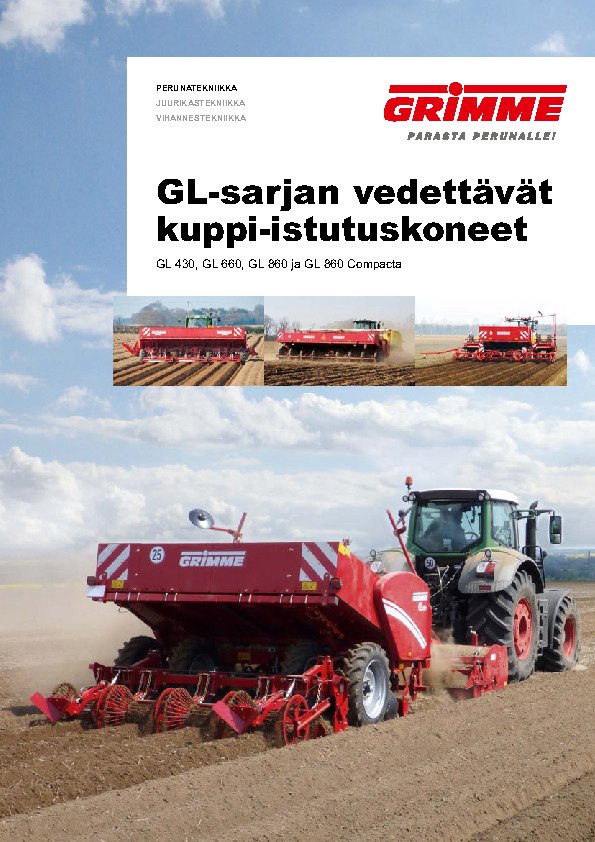 GL-sarjan vedettävät kuppi-istutuskoneet