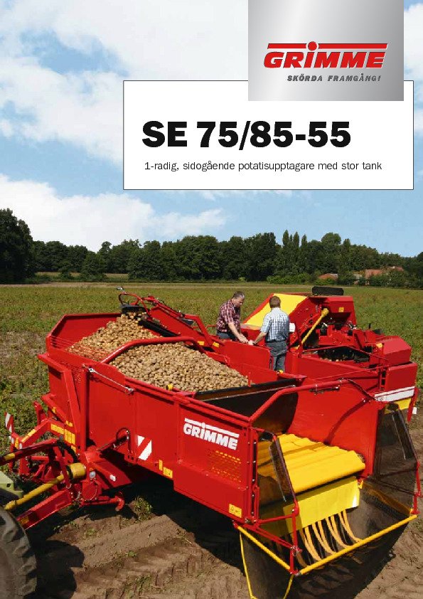 SE 75-55 potatisupptagare med stor tank