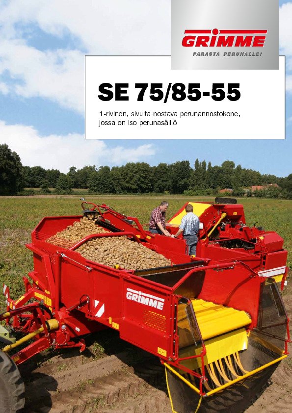 SE 75-55 perunannostokone