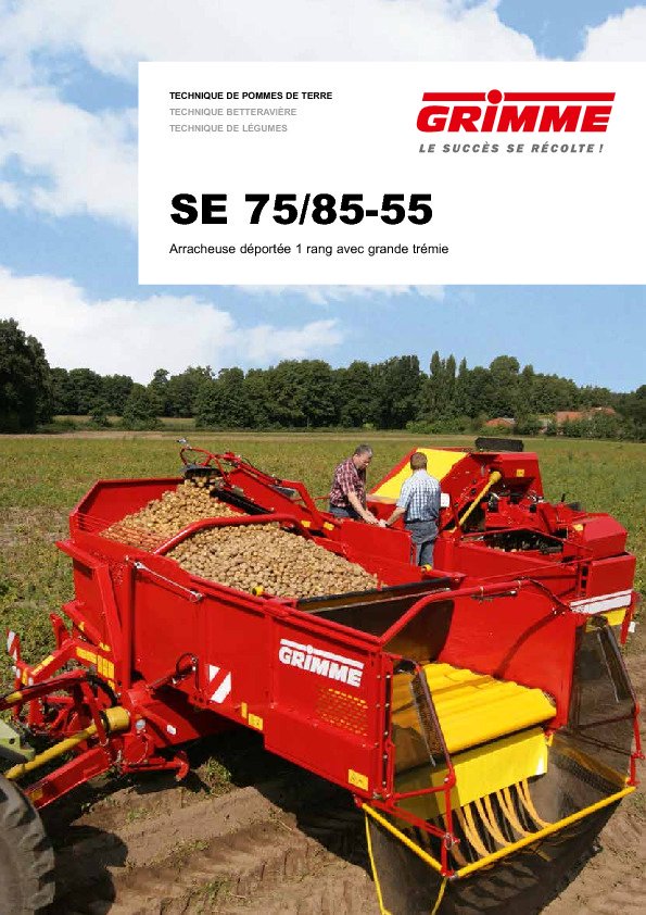 SE 75-55 arracheuse à trémie