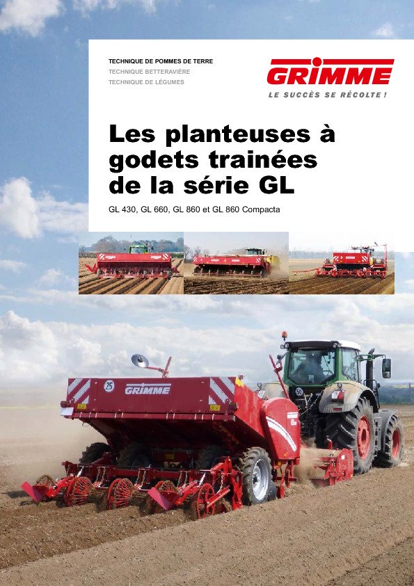 Les planteuses à godets trainées de la série GL