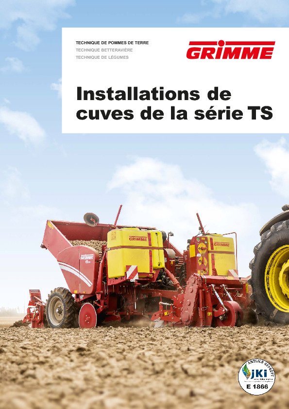 Installations de cuves de la série TS