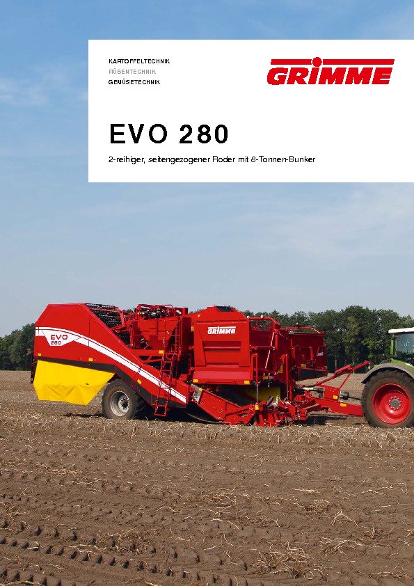 EVO 280 - 2-reihiger Roder mit 8-Tonnen-Bunker