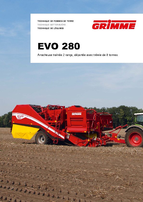 EVO 280 - 2 rangs, trémie de 8 tonnes